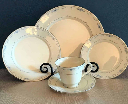 Dinnerware, Lenox, Carolina (Blue Flowers), Service for 8, (40+ Pcs), Vintage, SOLD