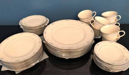 Dinnerware, Lenox, Carolina (Blue Flowers), Service for 8, (40+ Pcs), Vintage, SOLD