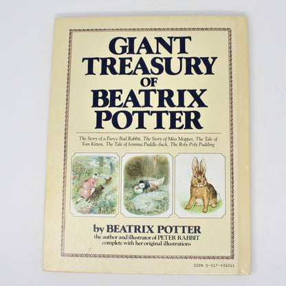 Children's Book, Giant Treasure of Beatrix Potter, Hardcover, Vintage 1984