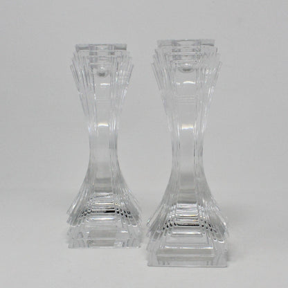 Candle Holders, Mikasa, City Lights, Crystal Tapers, Set of 2, 2007