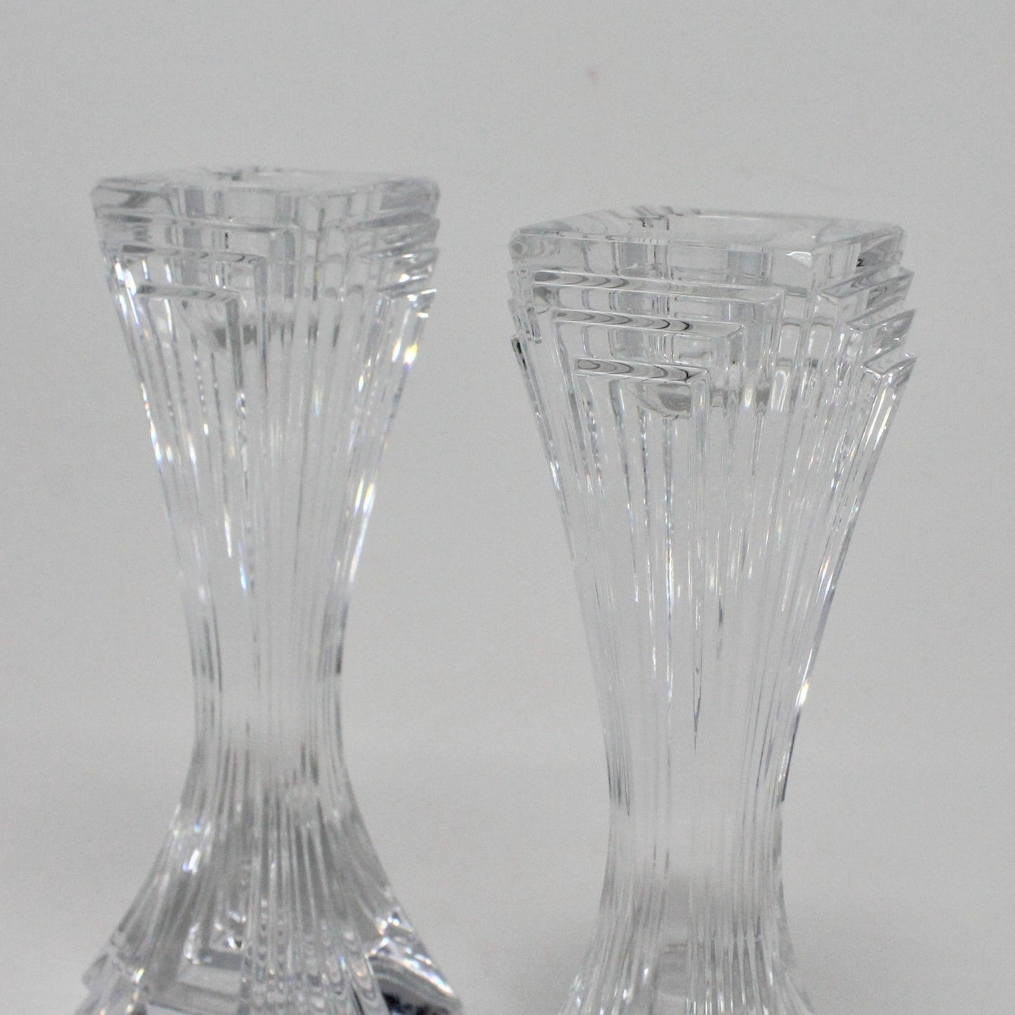 Candle Holders, Mikasa, City Lights, Crystal Tapers, Set of 2, 2007