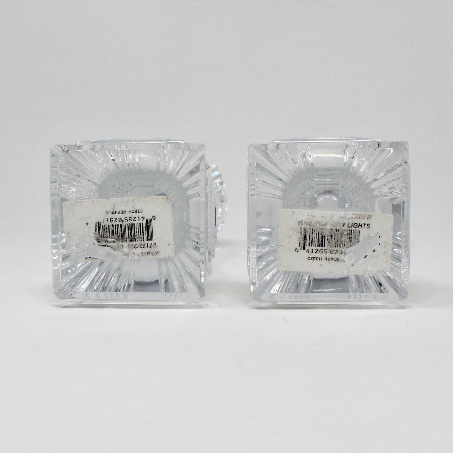 Candle Holders, Mikasa, City Lights, Crystal Tapers, Set of 2, 2007