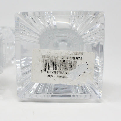 Candle Holders, Mikasa, City Lights, Crystal Tapers, Set of 2, 2007