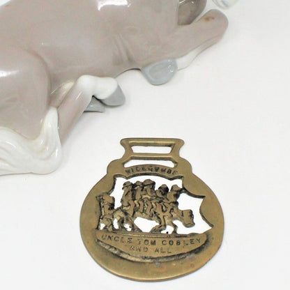 Horse Brass Bridle Harness Medallion, Widecombe Uncle Tom Cobley, Vintage Collectibles