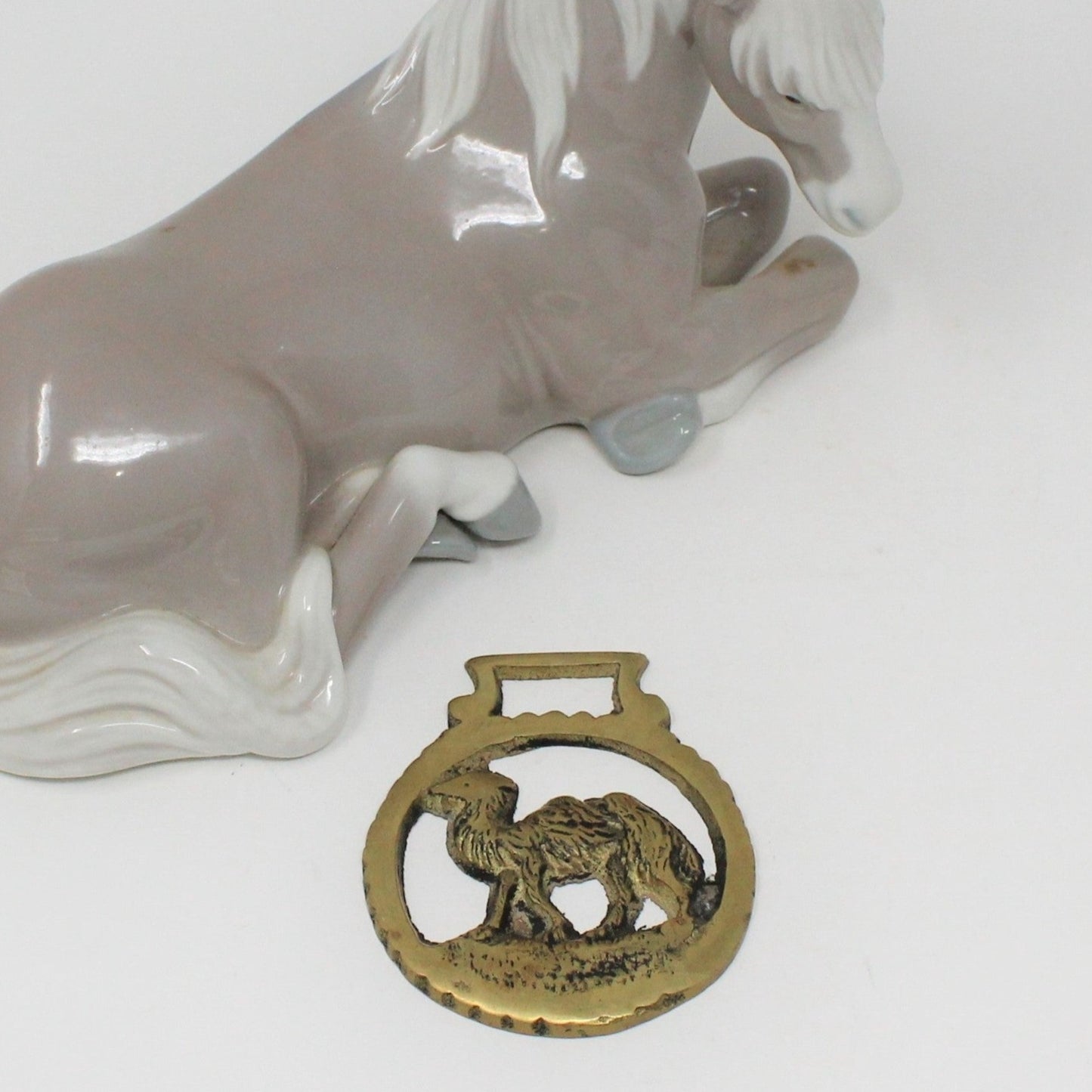 Horse Brass Bridle Harness Medallion, Two Humped Camel, Vintage Collectibles