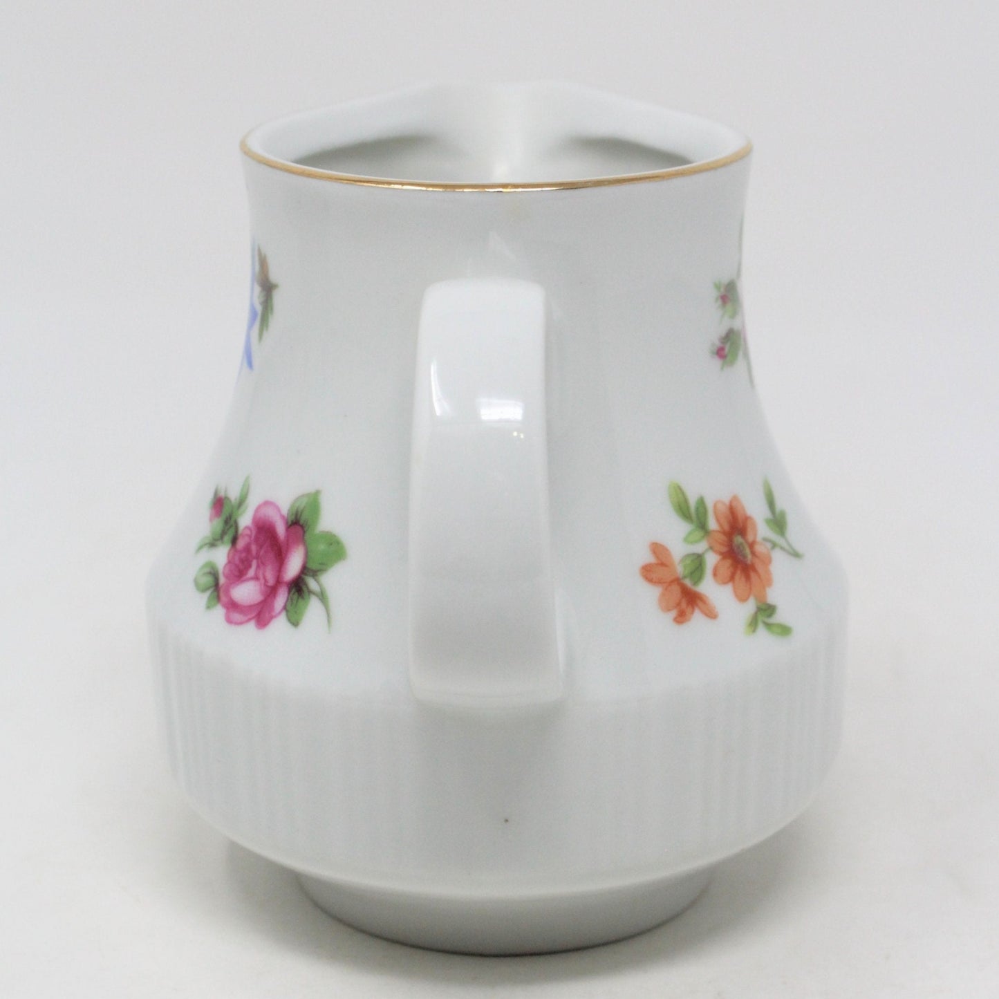 Creamer & Sugar with Lid, Colditz, Floral, Germany GDR, Vintage