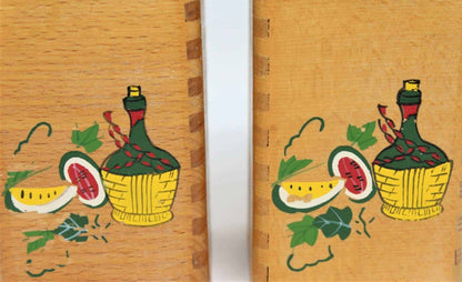 Salt and Pepper Shakers, Square Wood, Vintage Japan