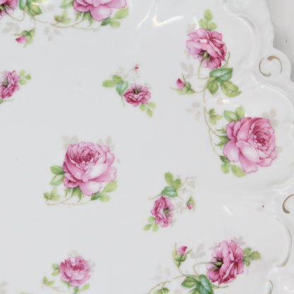 Bowl, M & Z Austria, Pink Roses, Antique