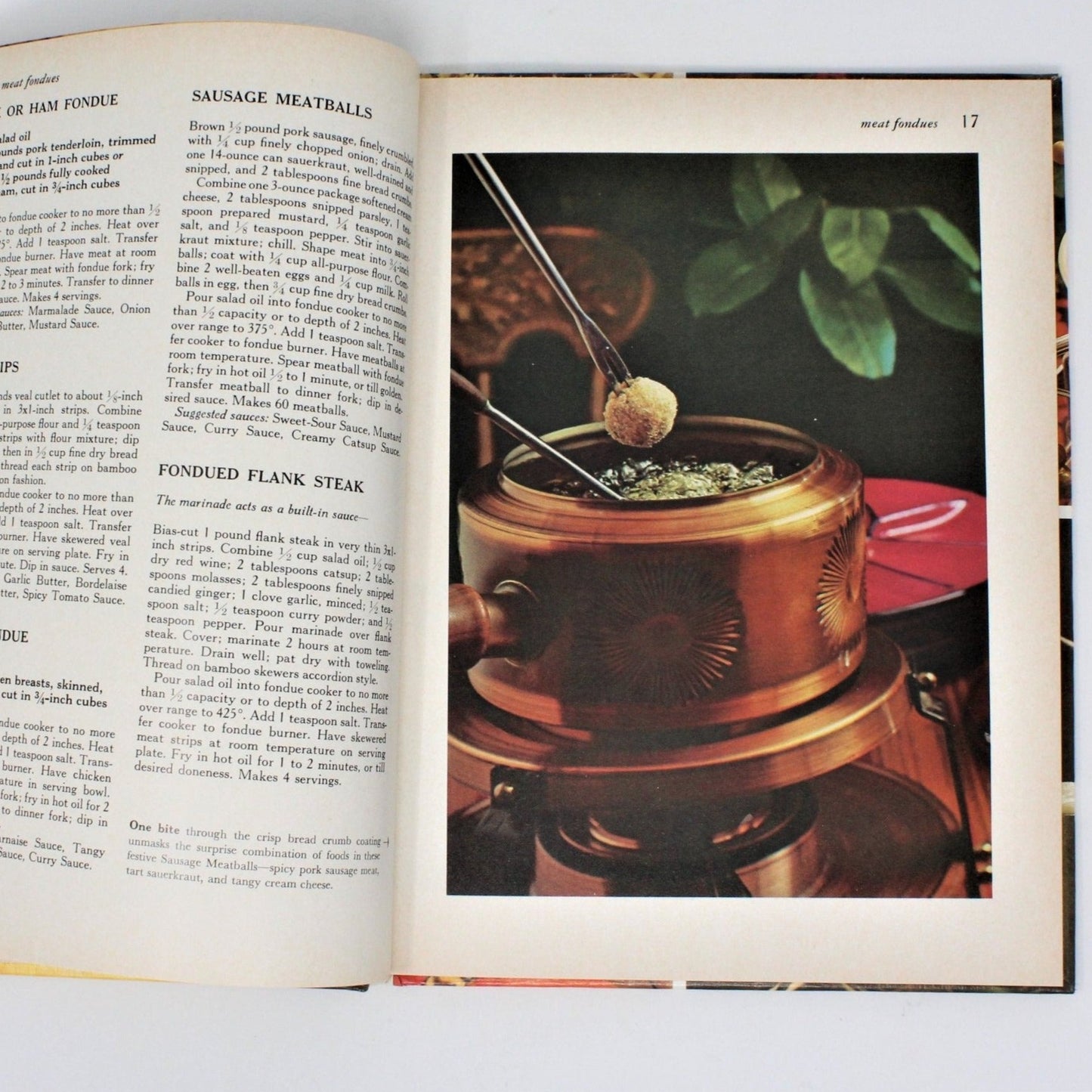 Book, Better Homes & Gardens, Fondue and Tabletop Cooking, Hardcover, Vintage 1971