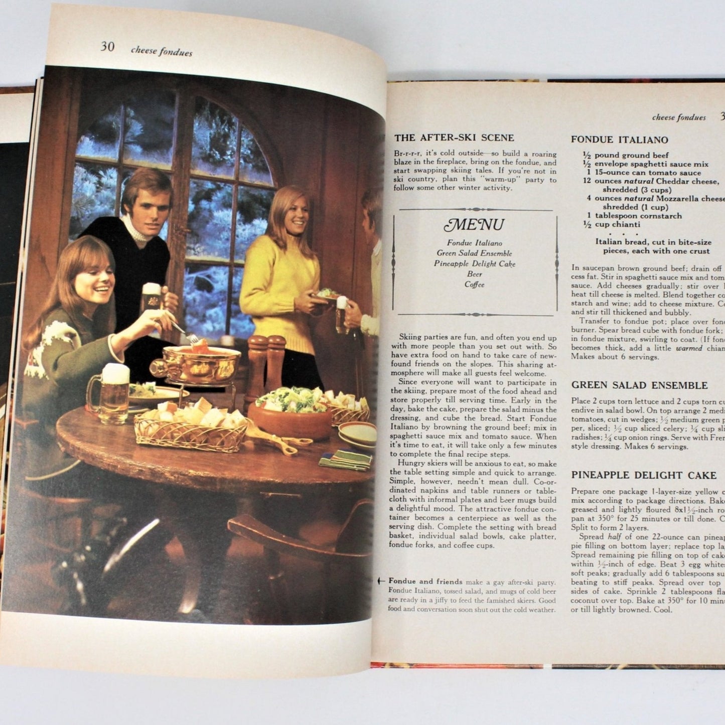 Book, Better Homes & Gardens, Fondue and Tabletop Cooking, Hardcover, Vintage 1971