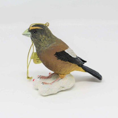 Ornament, Danbury Mint Songbird Collection, Evening Grosbeak, 2004