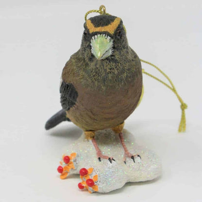 Ornaments, Danbury Mint Songbird Collection, Evening Grosbeak, 2004