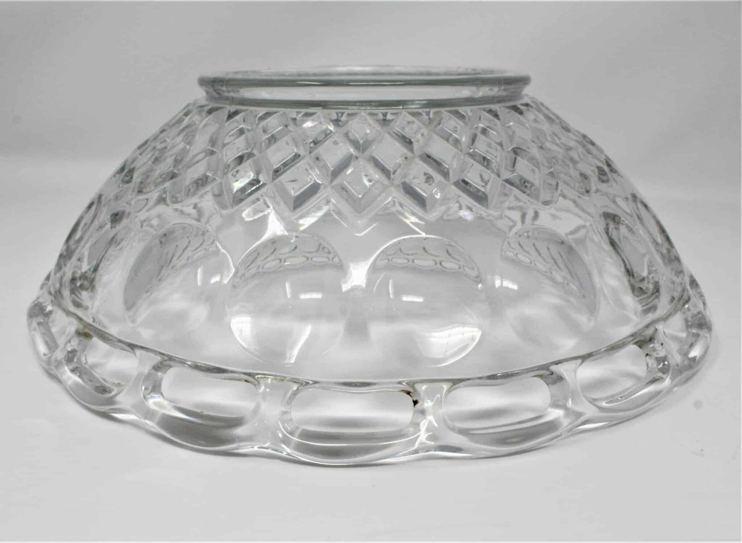 Bowl, McKee Glass, Colonial Band / Plymouth Thumbprint Clear, Vintage