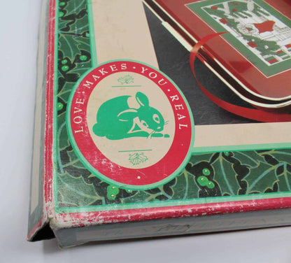 Tray Set, Christmas Velveteen Rabbit 3 Pcs , Lacquerware, Vintage Japan