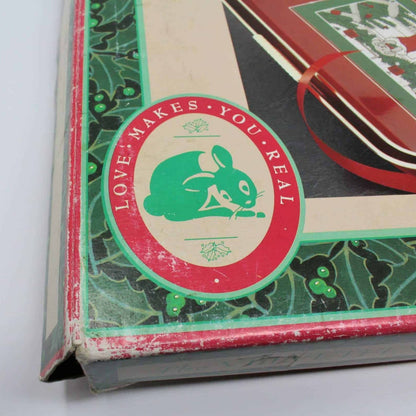 Tray Set, Christmas Velveteen Rabbit 3 Pcs , Lacquerware, Vintage Japan