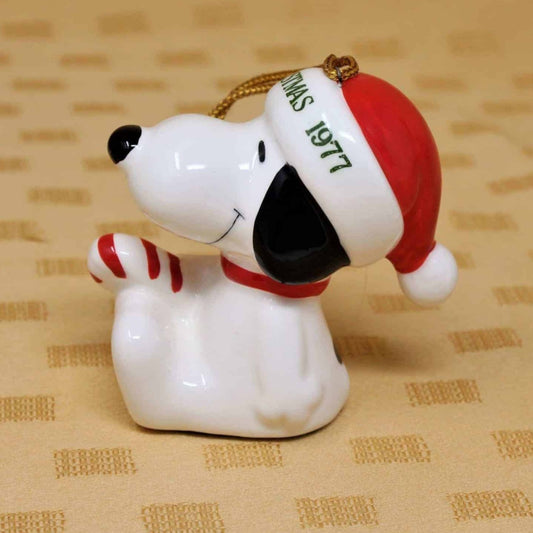 Ornaments, Snoopy with Candy Cane, 1977, Vintage
