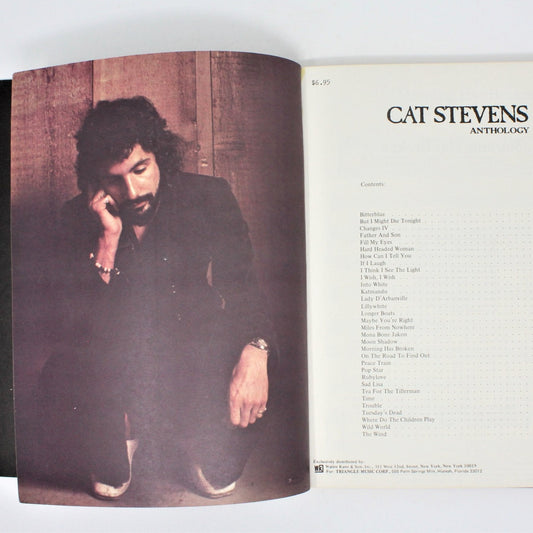 Songbook, Cat Stevens Anthology, Music, Lyrics & Photographs, Triangle Music, Vintage 1972 - SOLD
