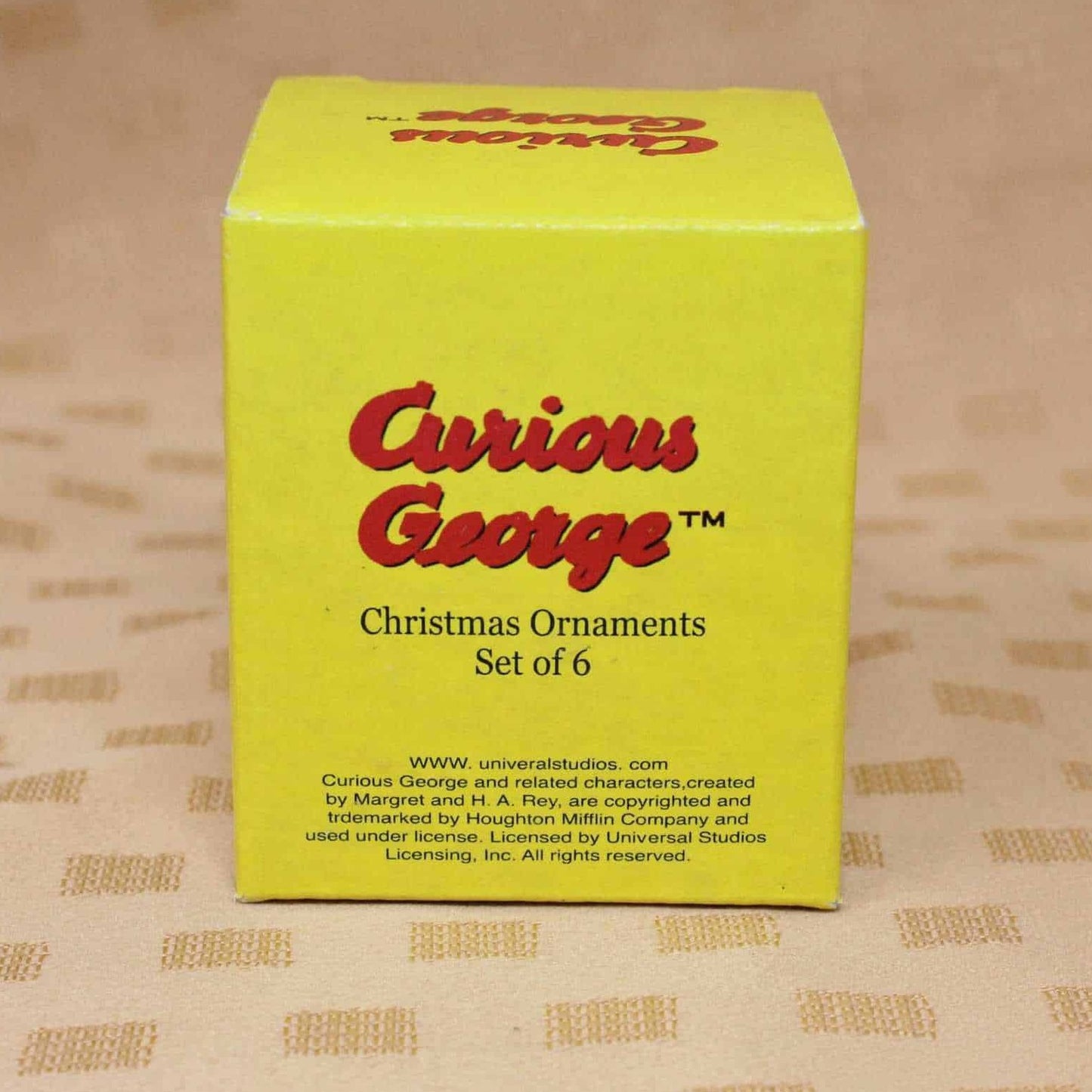 Ornament, Curious George, Set of 6, NOS in Box, Vintage