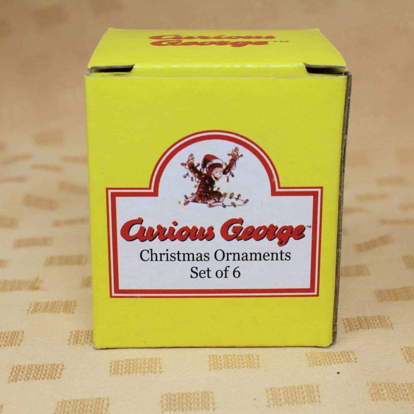 Ornament, Curious George, Set of 6, NOS in Box, Vintage