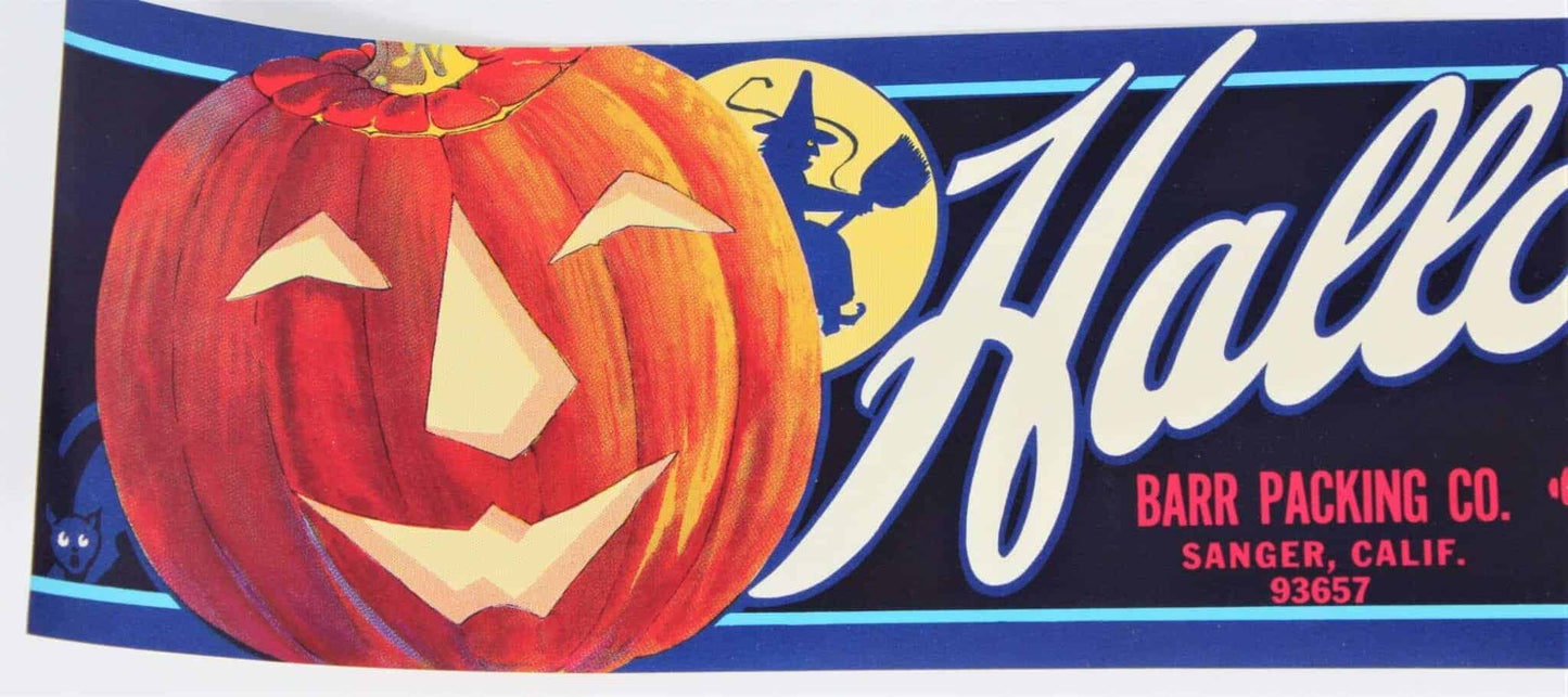 Crate Label, Halloween, Barr Packing, Original Lithograph, NOS, Vintage