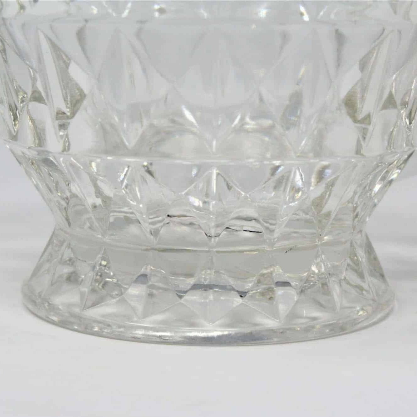 Creamer, Jeannette Glass Windsor Diamond (Holiday), Footed, Vintage