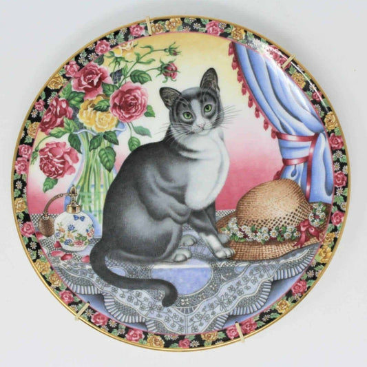 Decorative Plate, Aynsley, Cats for All Seasons-Summer Cat, Bone China Vintage