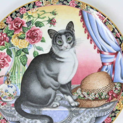 Decorative Plate, Aynsley, Cats for All Seasons-Summer Cat, Bone China Vintage