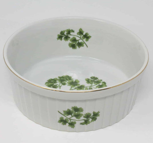 Casserole, Souffle Dish, Sadek, Parsley 7378 Ovenware, 7", Vintage