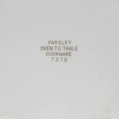 Casserole, Souffle Dish, Sadek, Parsley 7378 Ovenware, 7", Vintage