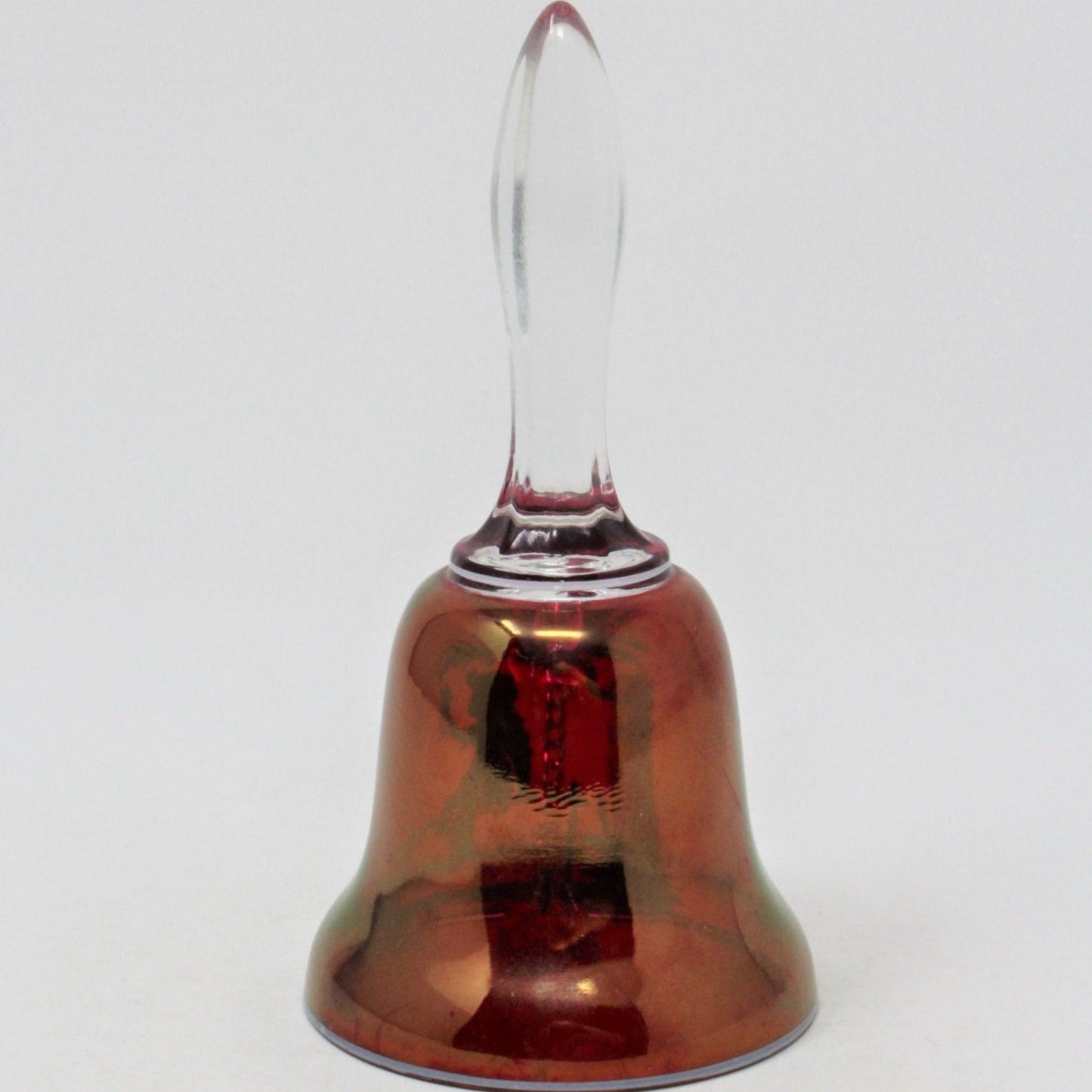 Bell, Westmoreland, Girl on Fence, Cranberry Glass, Vintage