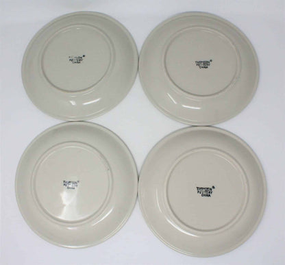 Dessert / Salad Plates, Thomson Pottery, Snowman, Set of 4
