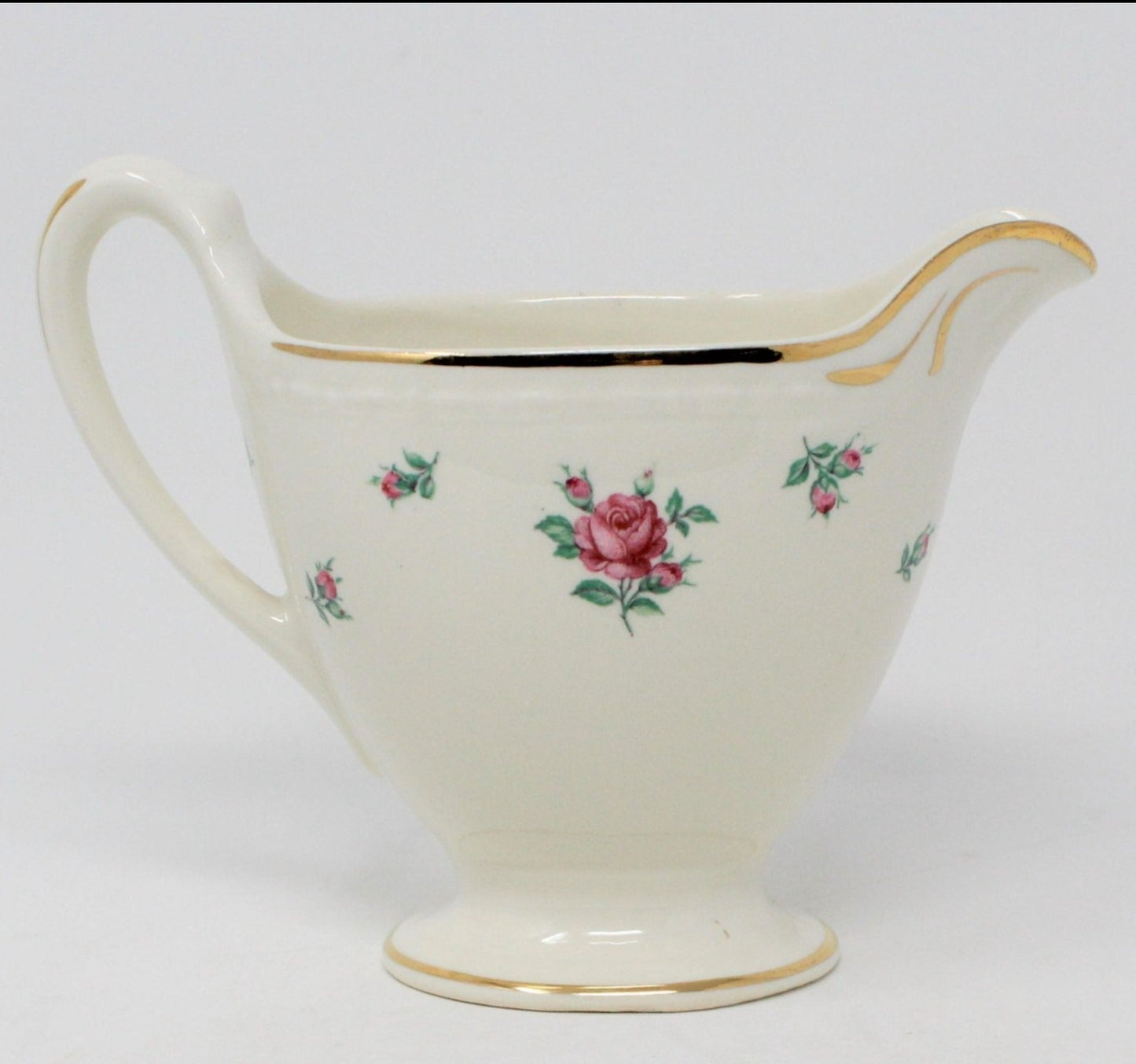 Creamer, Homer Laughlin, Eggshell Georgian, Rambler Rose, Vintage