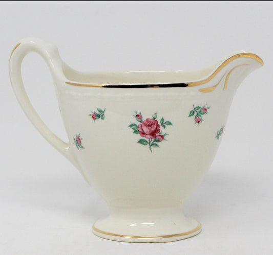 Creamer, Homer Laughlin, Eggshell Georgian, Rambler Rose, Vintage