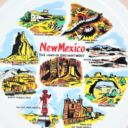 Decorative Plate, Souvenir State Collectors Plate, New Mexico, Vintage 1950's