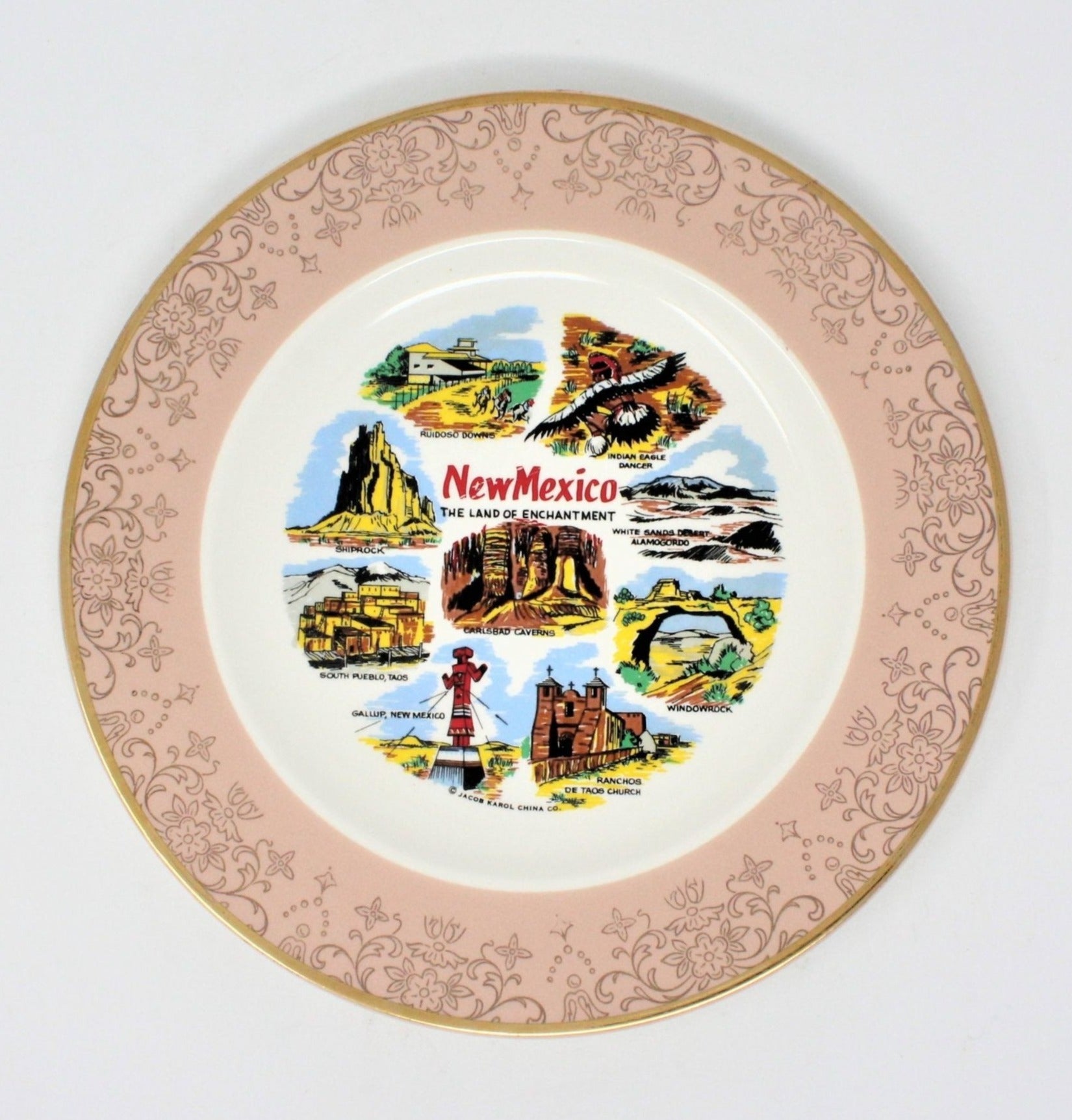decorative souvenir state plate, New Mexico