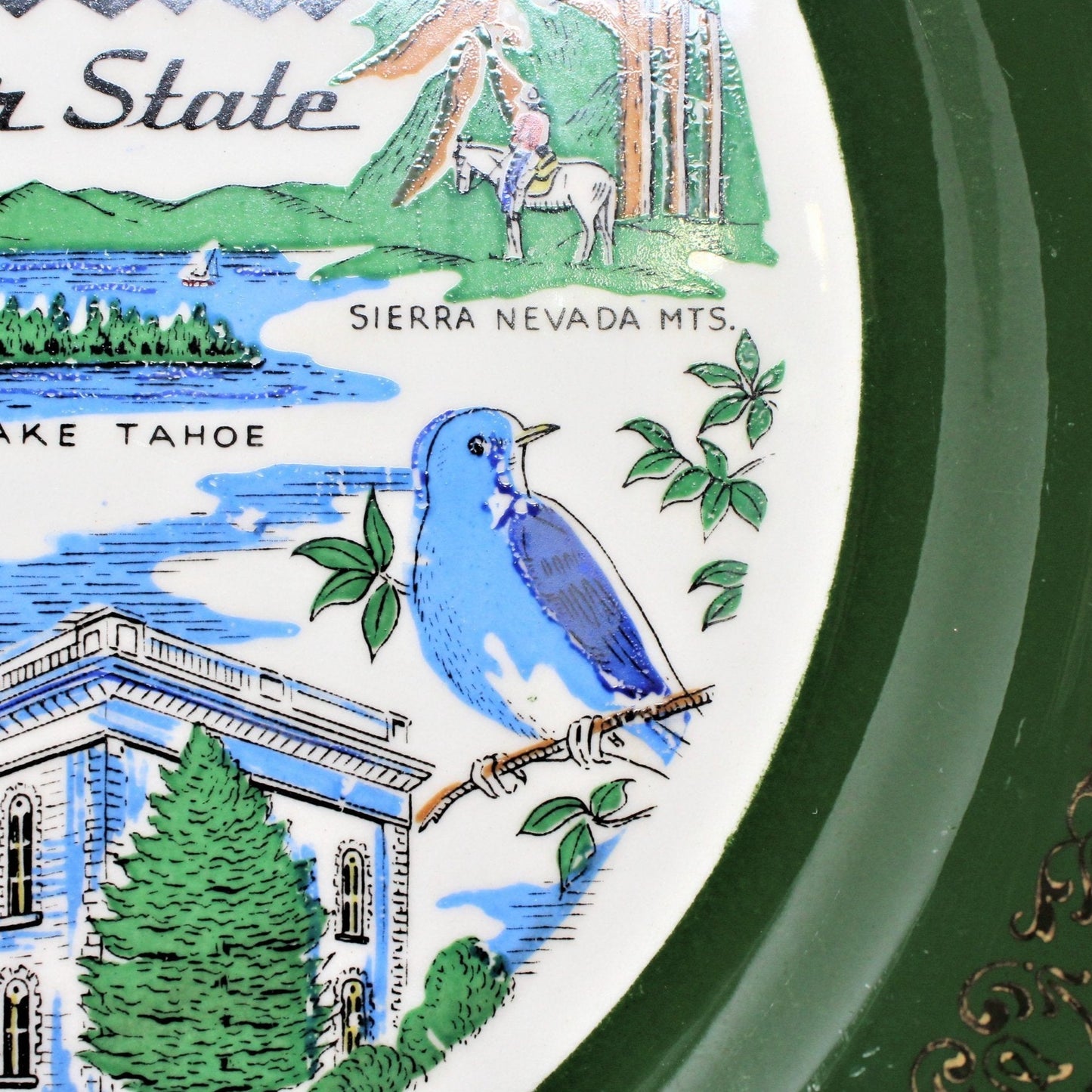 Decorative Plate, Souvenir State Collectors Plate, Nevada, Homer Laughlin 1953