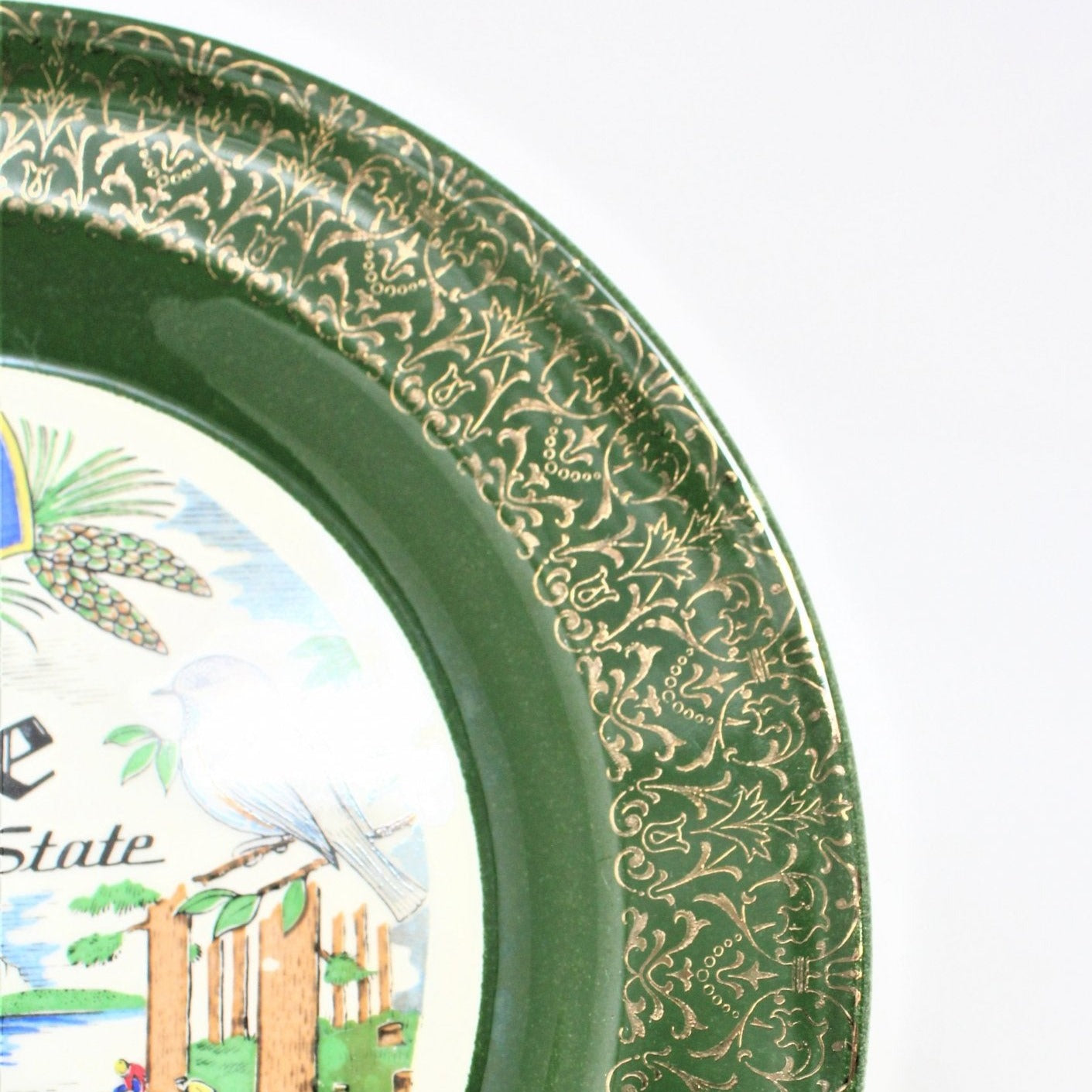 Decorative Plate, Souvenir State Collectors Plate, Maine, Homer Laughlin, Vintage 1953