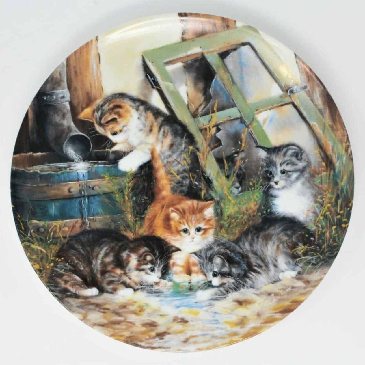 Decorative Plate, Wolfgang Kaiser, Wasserspiele, (Waterworks), Vintage