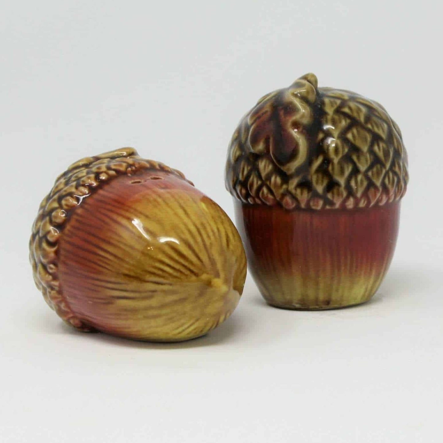 Salt and Pepper Shakers, Acorn Shaped Ceramic, Fall Decor