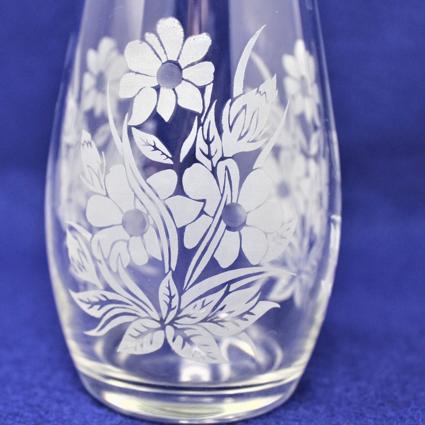 Bud Vase, Cameo Crystal, Floral, Hand Cut, Vintage