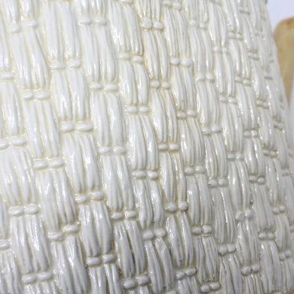 Planter / Vase, Watering Can, Ceramic Wicker, Italy, Vintage, SOLD