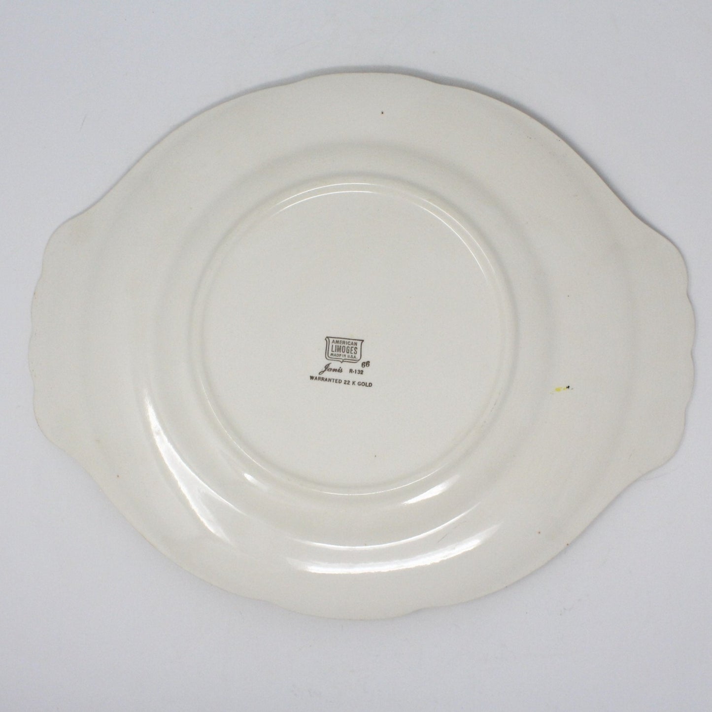 Cake Plate, American Limoges, Janis R132, Vintage, 14", USA