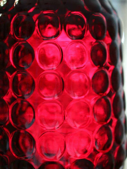 Pitcher, Anchor Hocking, Bubble Ruby, Red Glass, Vintage, SOLD