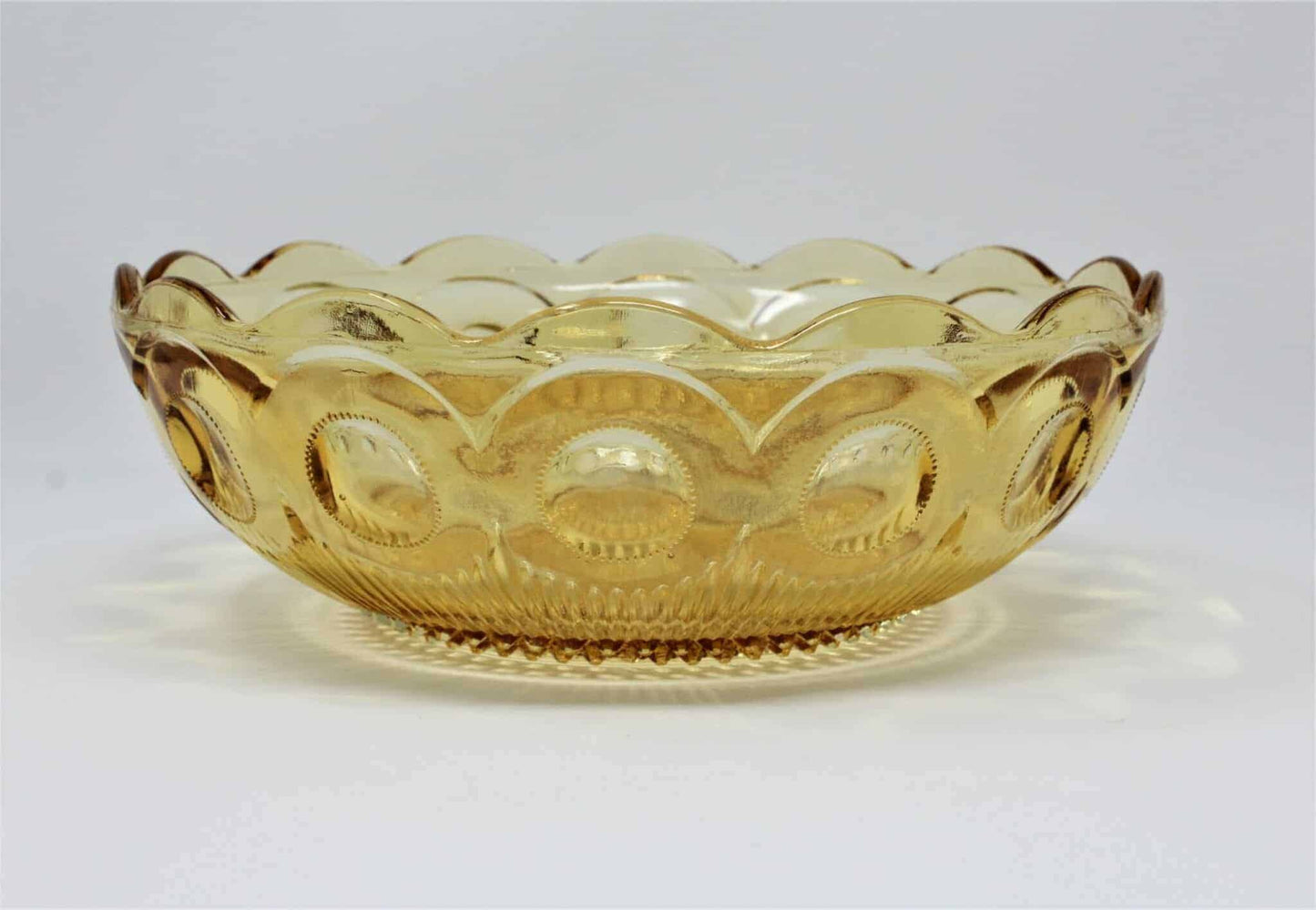 Bowl, Bartlett Collins, Manhattan / St. Genevieve , Amber Glass, Vintage