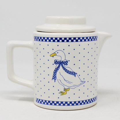 Creamer, Goose with Blue Bow, Ceramic, Vintage