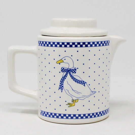 Creamer, Goose with Blue Bow, Ceramic, Vintage