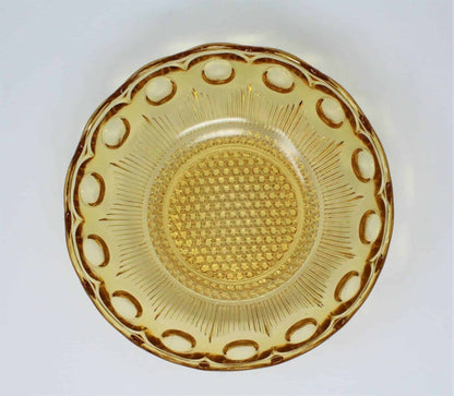 Bowl, Bartlett Collins, Manhattan / St. Genevieve , Amber Glass, Vintage