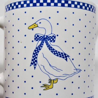 Creamer, Goose with Blue Bow, Ceramic, Vintage