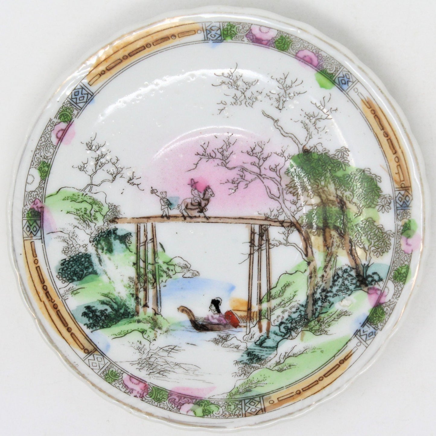 Demitasse & Saucer, Takito, Geisha Girl, Moriage, Antique RARE