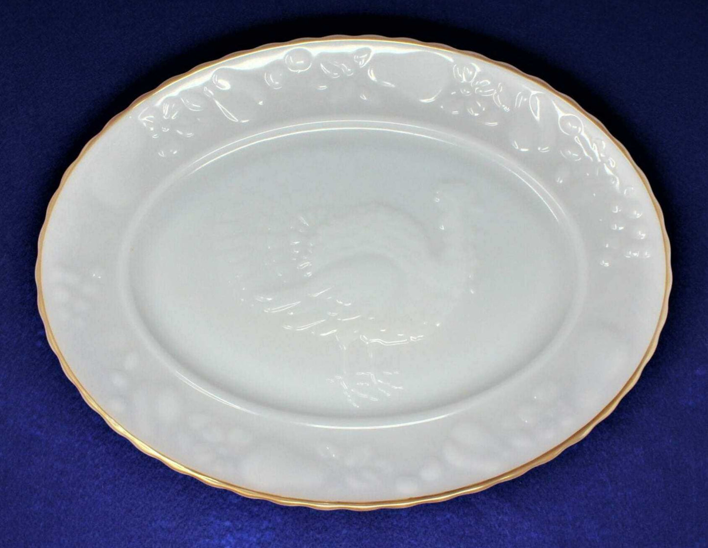 Serving Platter, Anchor Hocking Fire King Turkey Platter, Vintage